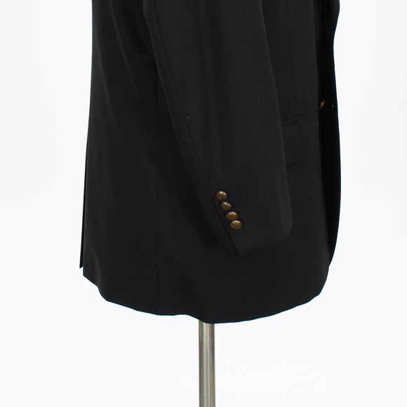 Jos. A. Bank 42S Black Two Button Wool Sport Coat Blazer Jacket V366 - Picture 6 of 11